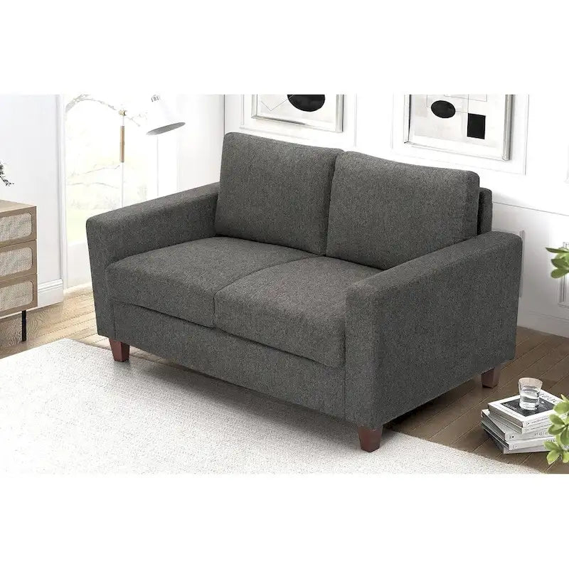 Miles modernes Zweisitzer-Sofa im Mid-Century-Stil mit wendbaren Rückenkissen, groß