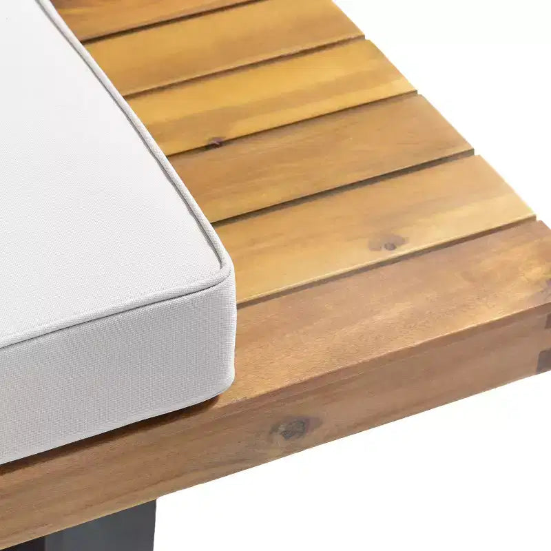 Conjunto de sofá modular de exterior em L, conjunto de lazer para pátio, conjunto de assentos para convívio no jardim com mesa de centro e almofada resistente à água - ModernLuxe