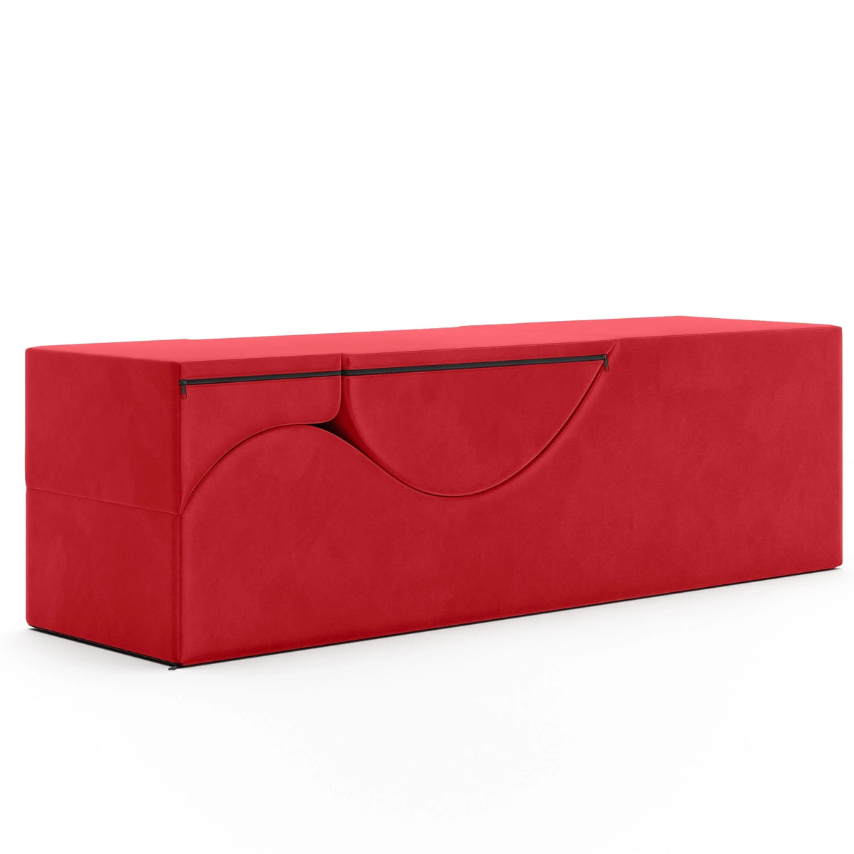 Avana Kami converteerbare chaise longue / yoga en massage - 2-in-1 hocker met verborgen uitklapbare yogastoel, microvelours - N/A
