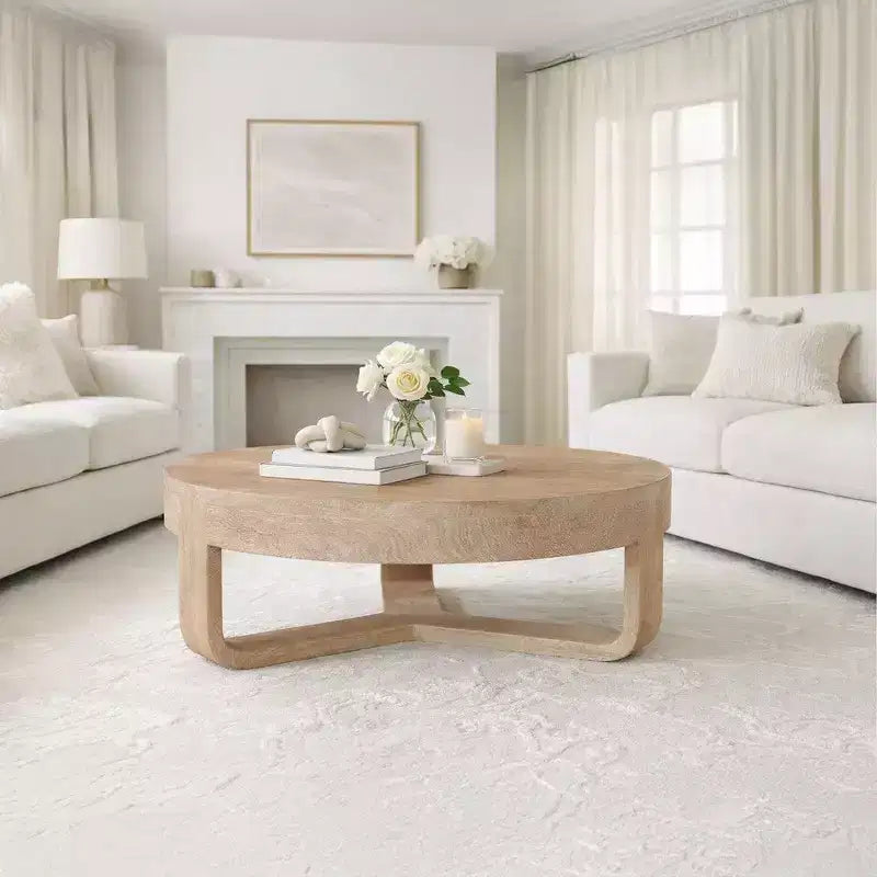 Kulatý konferenční stolek Royal Hampton 32 Inch s otevřenou podnoží ve tvaru saní