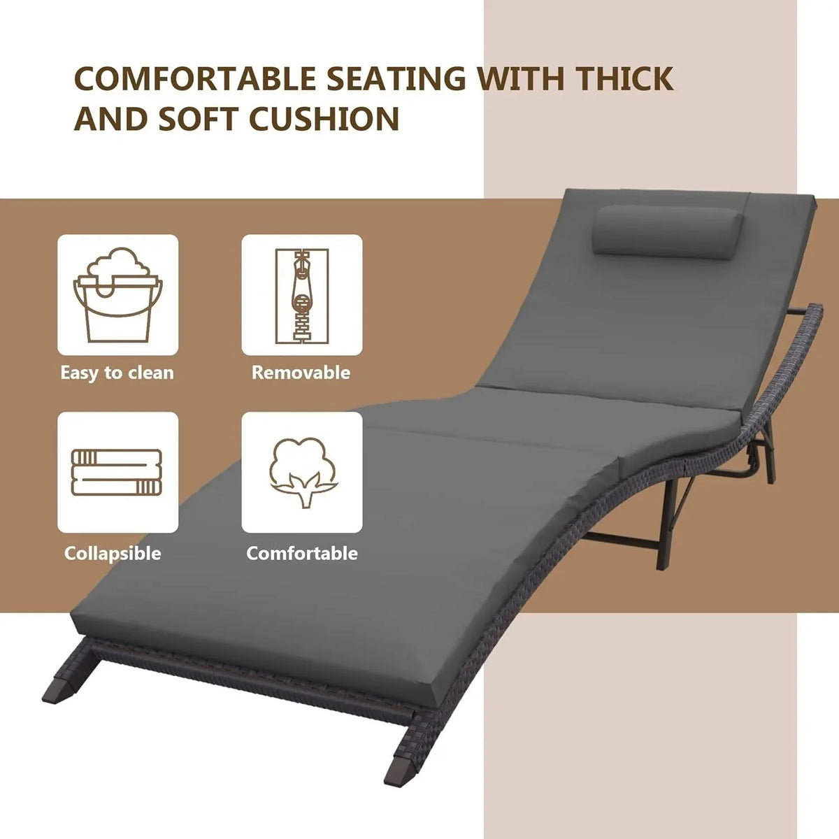Kullavik 3-PiecesOutdoor Chaise Lounge Set