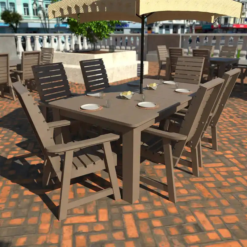 Conjunto de refeições exterior HIGHWOOD PROFESSIONAL de 7 peças, 42x72