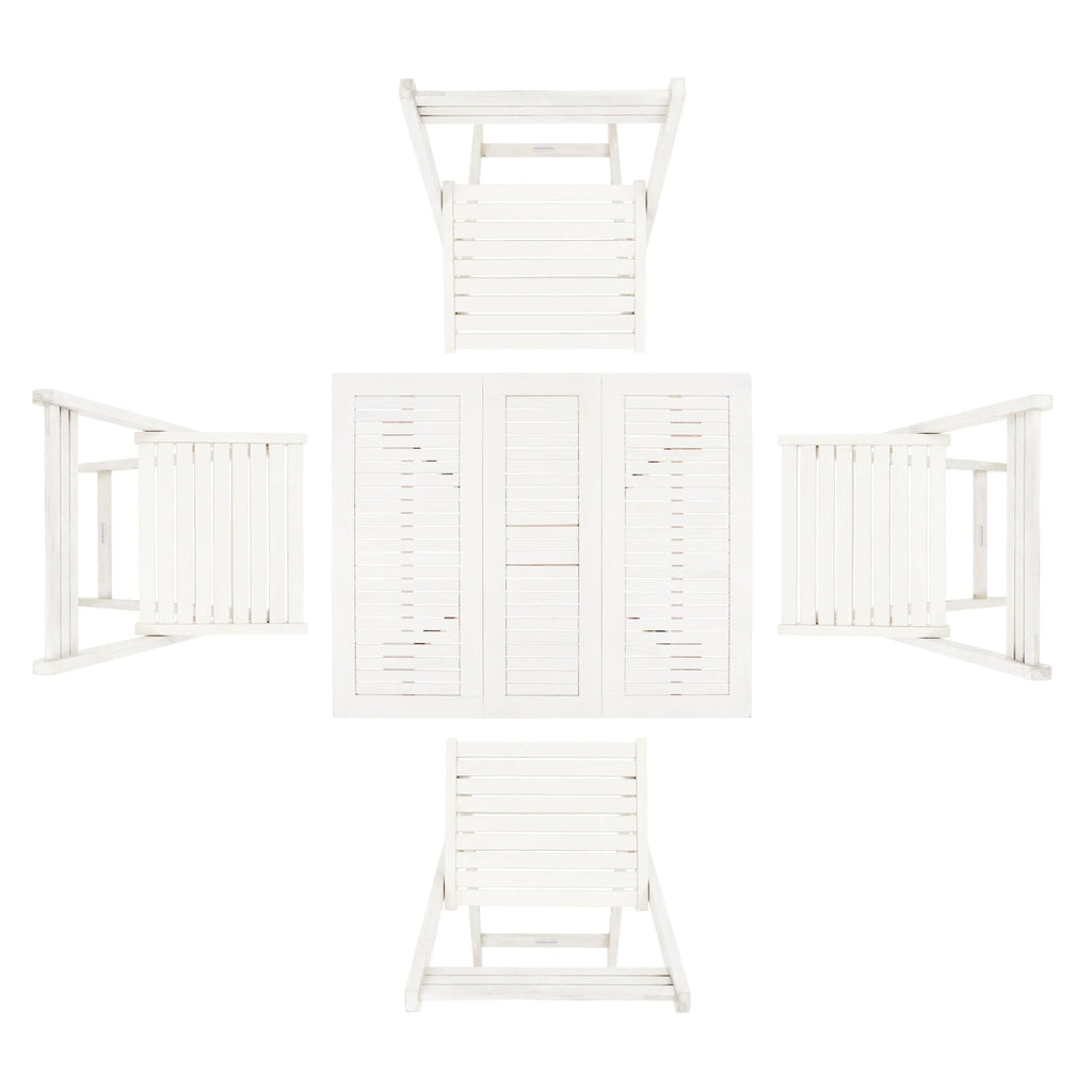 Conjunto de mesa de jantar exterior SAFAVIEH Brandy com 5 peças - 43Wx35Dx29H