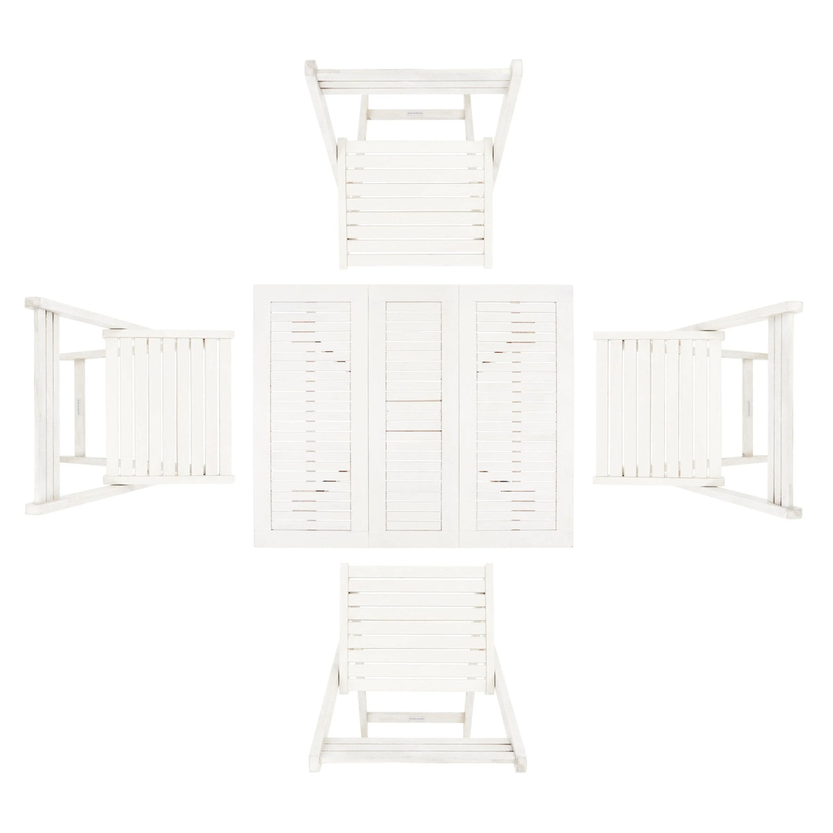 Conjunto de mesa de jantar exterior SAFAVIEH Brandy com 5 peças - 43Wx35Dx29H