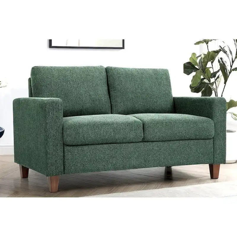 Miles modernes Zweisitzer-Sofa im Mid-Century-Stil mit wendbaren Rückenkissen, groß