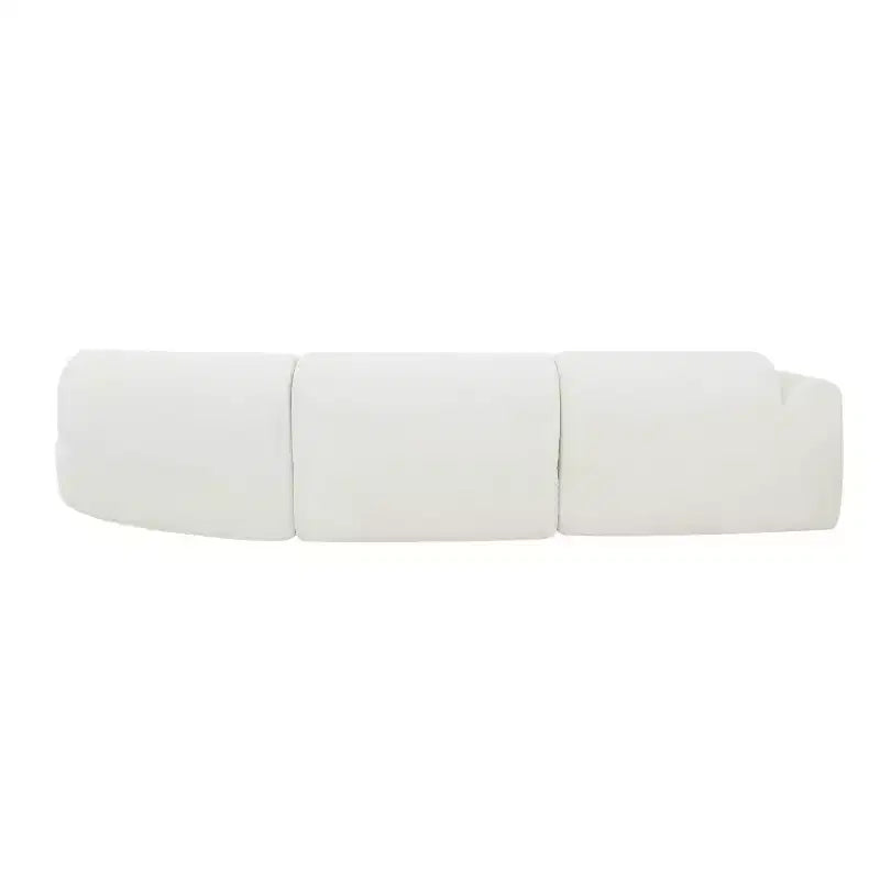 140-Zoll-modernes gebogenes Ecksofa mit Chaiselongue, 3-teiliges Set, für das Wohnzimmer