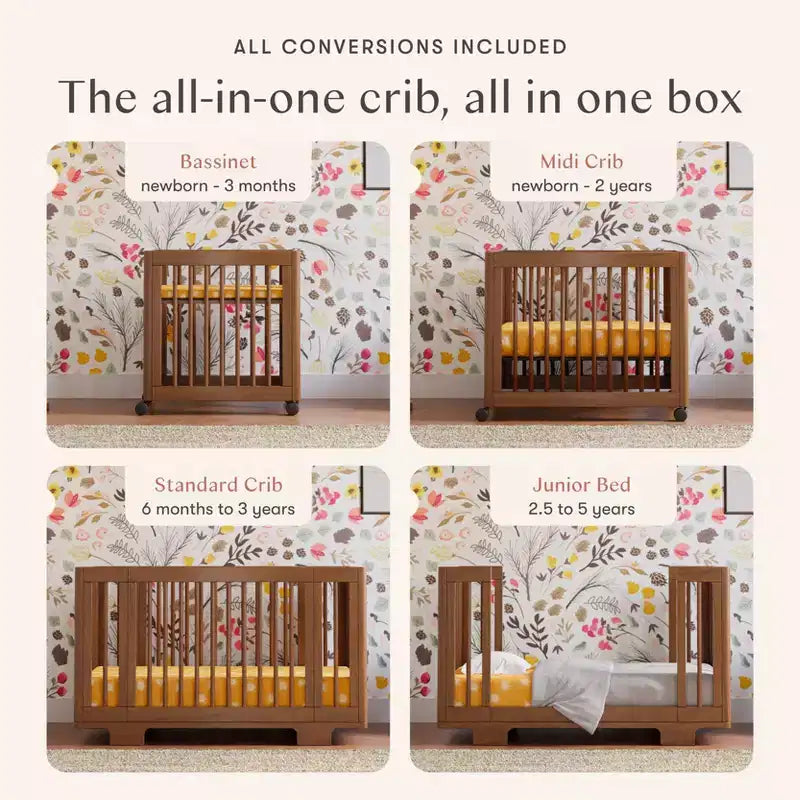 Berço convertível Babyletto Yuzu 8 em 1 com kits de conversão para todas as fases