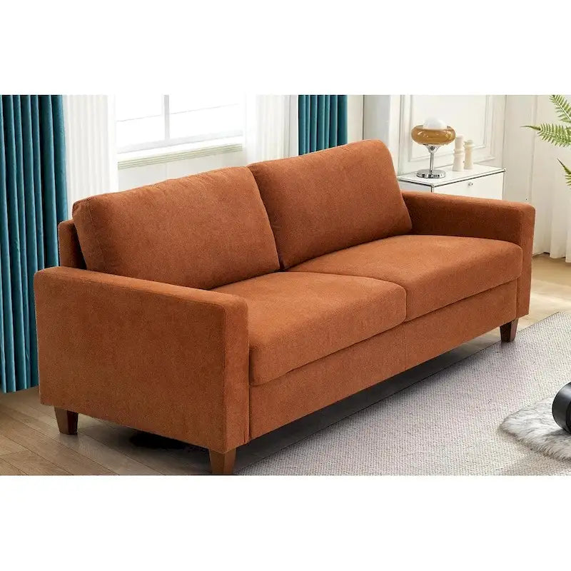 Miles modernes Zweisitzer-Sofa im Mid-Century-Stil mit wendbaren Rückenkissen, groß