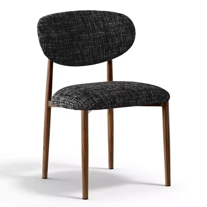 Ensemble de 4 chaises de salle à manger modernes rembourrées avec dossier incurvé, chaises d’appoint sans accoudoirs à structure en fer pour salle à manger et cuisine-Panipeachy