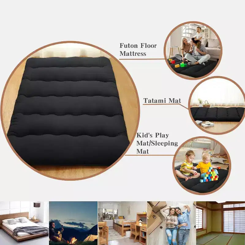 Colchão futon japonês, colchão dobrável para dormir no chão, esteira tatami para casa, colchão de campismo