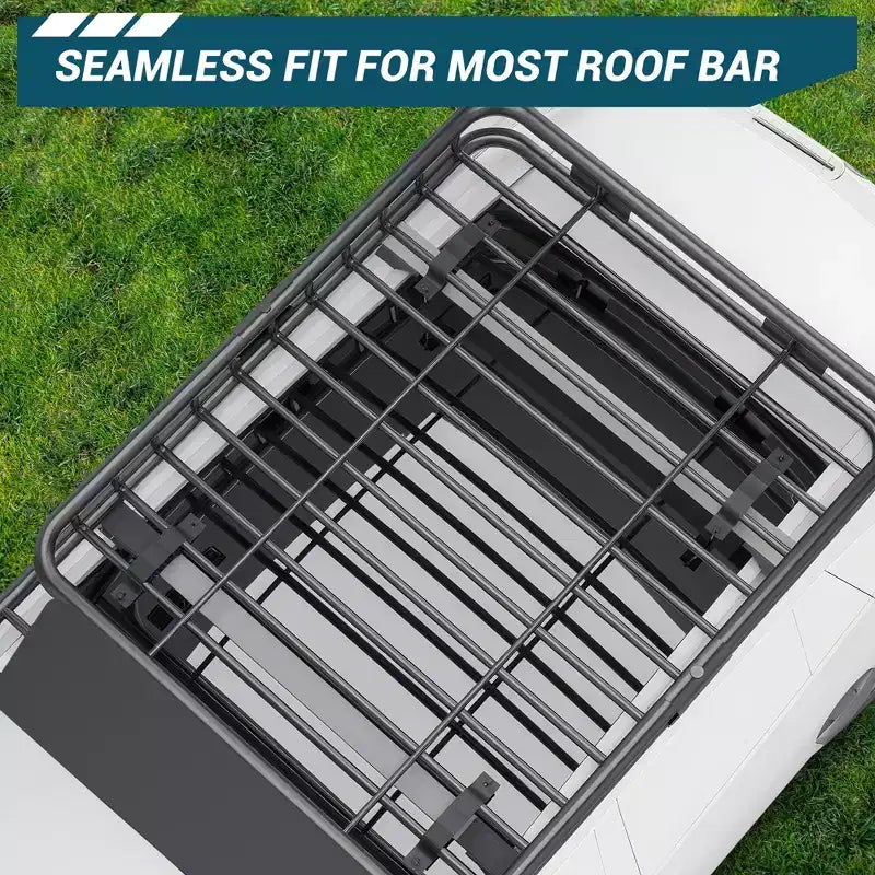 Panier de toit universel avec extension, porte-bagages de toit noir pour SUV, capacité de 250 lb