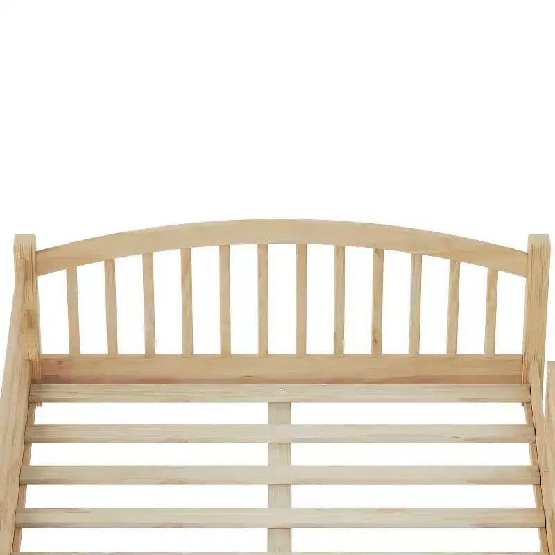 Lit Montessori bas Luxystar, taille double, avec barrières de sécurité et tête de lit