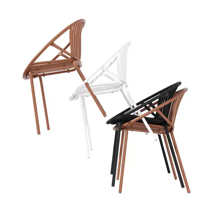 Set da pranzo da patio esterno espandibile, 7 pezzi, con sedie impilabili e tavolo in legno di acacia