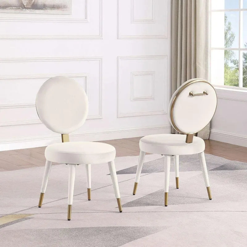 Morden Fort modernes Luxus-Esszimmer-Set mit rundem Tisch und 4 Stühlen, 5-teilig