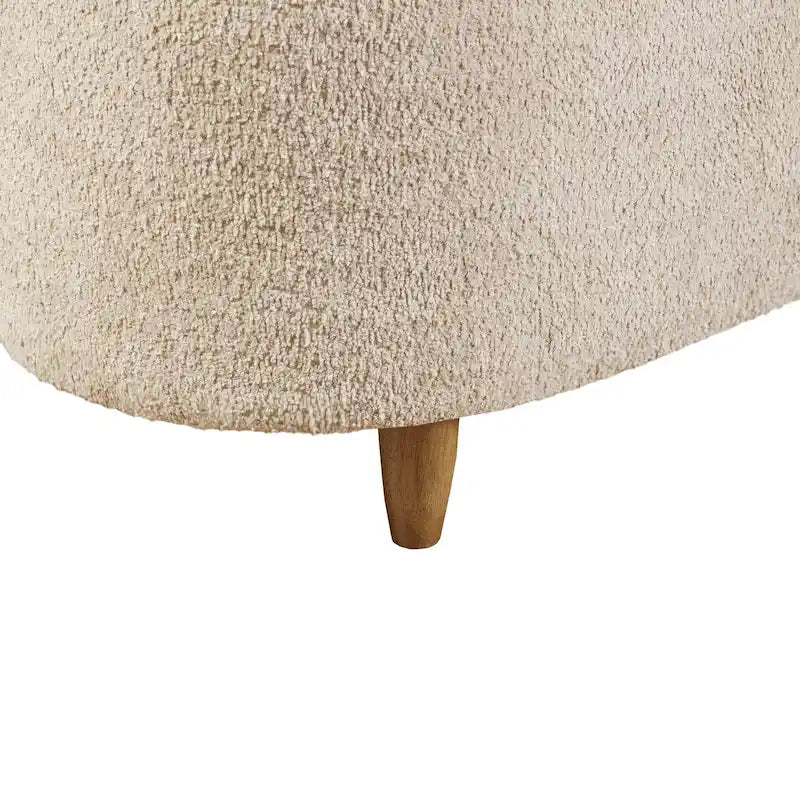 Banco de arrumação INK+IVY Bailey em bouclé taupe com tampo rebatível