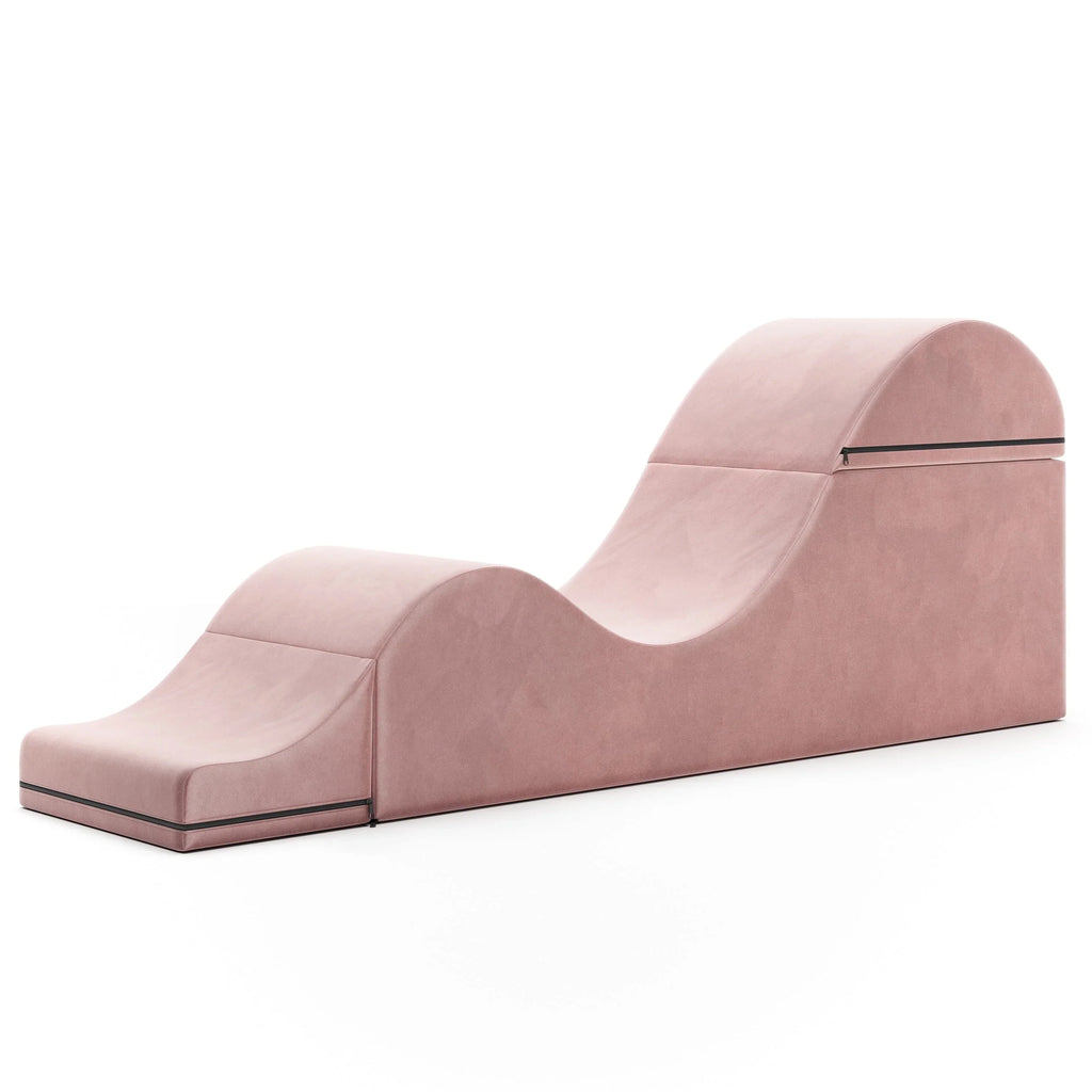 Avana Kami converteerbare chaise longue / yoga en massage - 2-in-1 hocker met verborgen uitklapbare yogastoel, microvelours - N/A