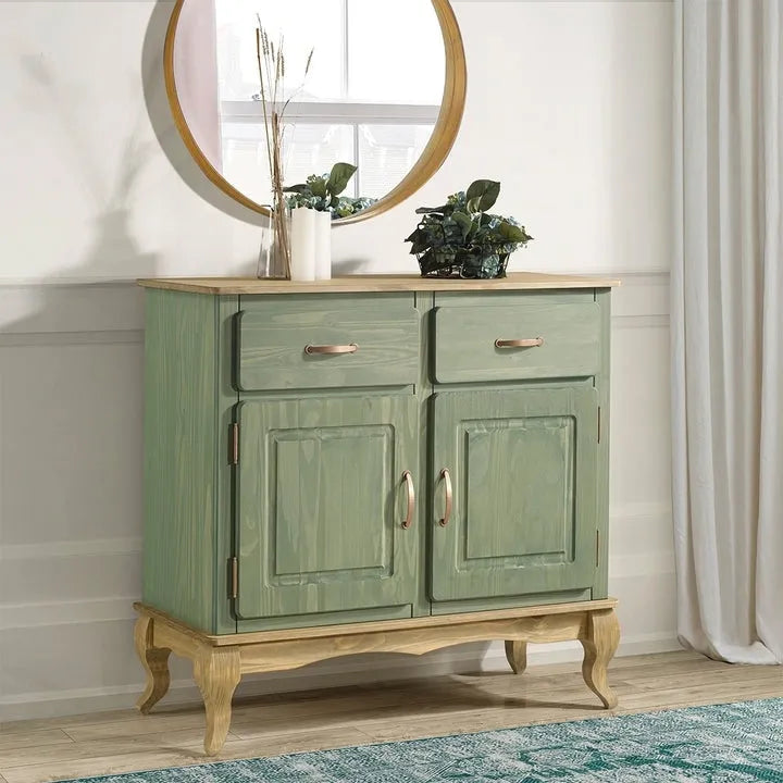Credenza a buffet in legno verde