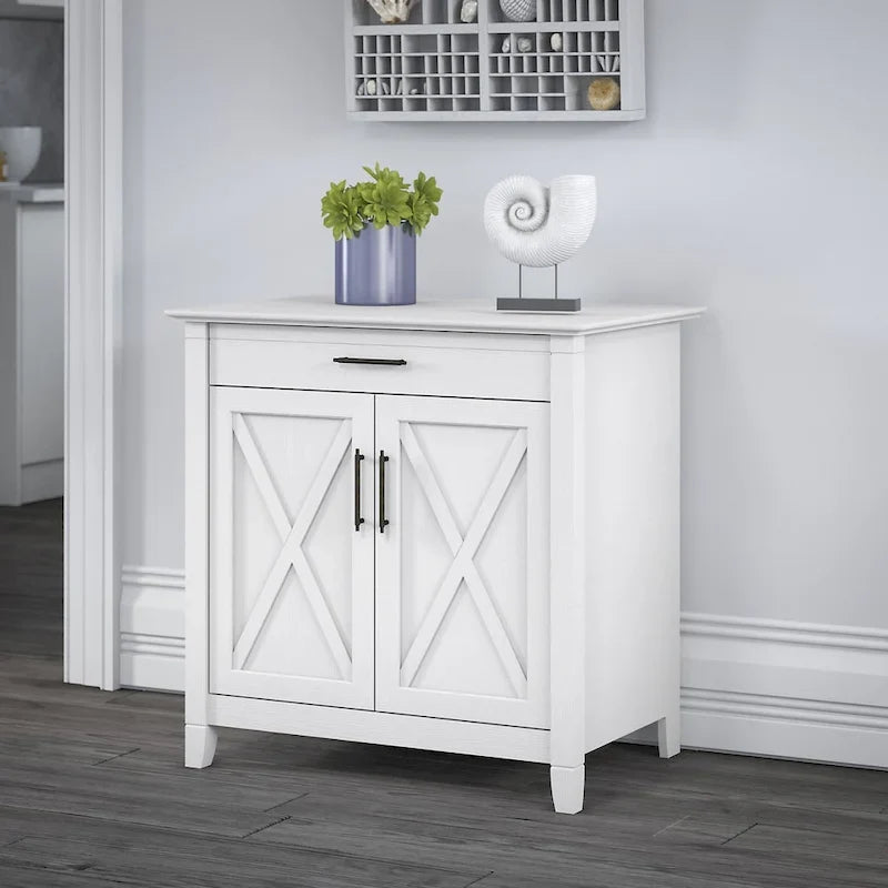 Bureau secrétaire Key West avec meuble de rangement, par Bush Furniture