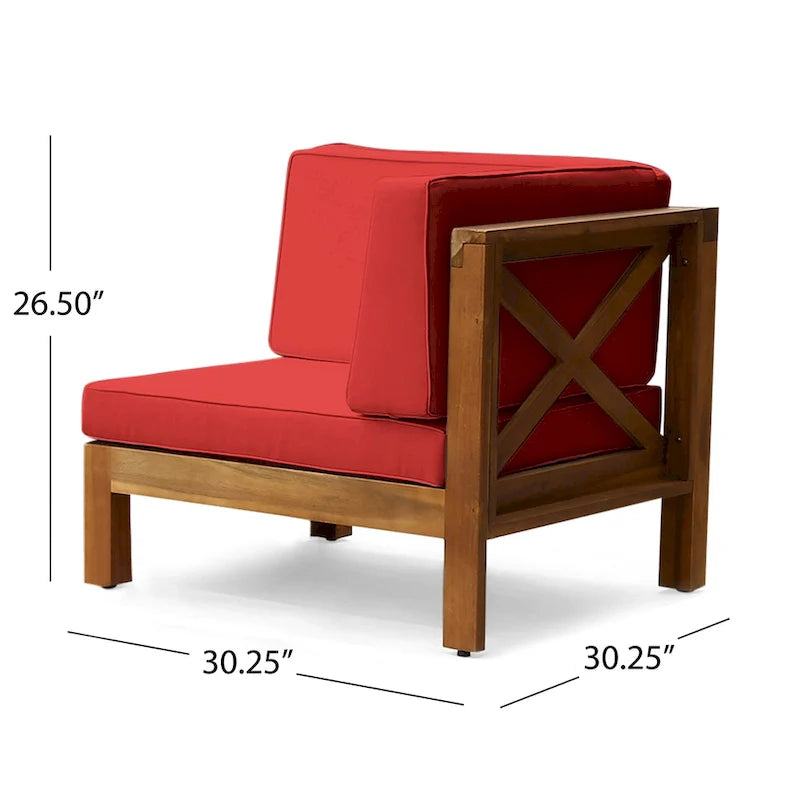Set da conversazione da esterno Brava in legno di acacia, 6 pezzi, di Christopher Knight Home