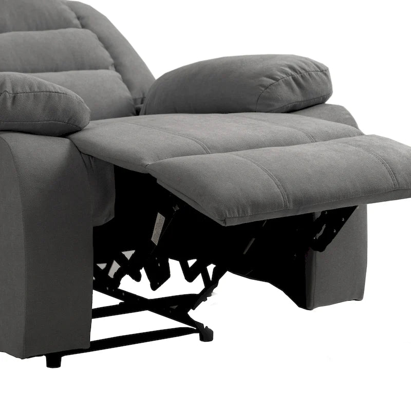 Ensemble de 2 fauteuils inclinables classiques et traditionnels à commande manuelle