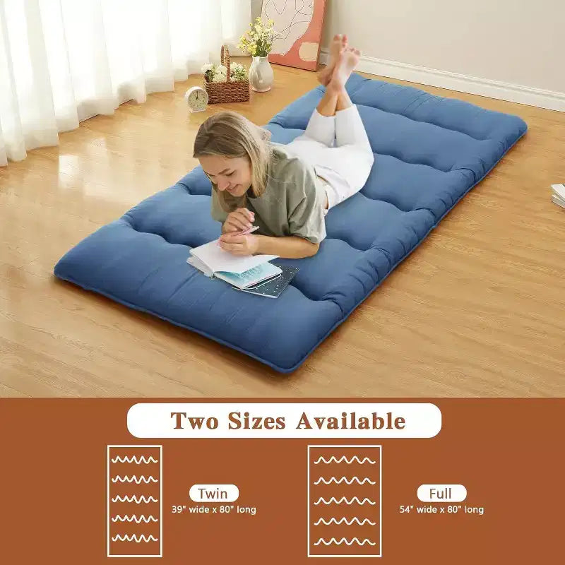 Colchão futon japonês, colchão dobrável para dormir no chão, esteira tatami para casa, colchão de campismo
