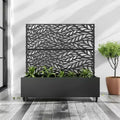 MAYEERTY truhlík s mříží, železný, černý, lamelový, klasický Helen Street 01, kombinovaný styl, 72x47x16in, třídílná sada