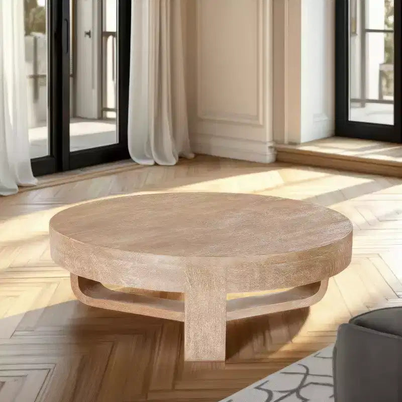 Kulatý konferenční stolek Royal Hampton 32 Inch s otevřenou podnoží ve tvaru saní