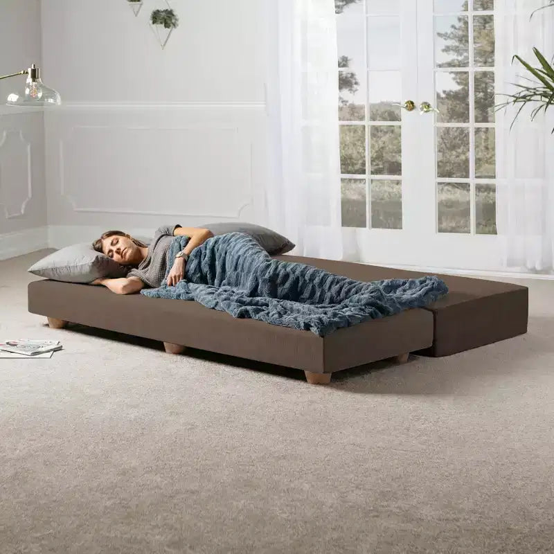 Letto da giorno / divano letto pieghevole matrimoniale - Microvelvet