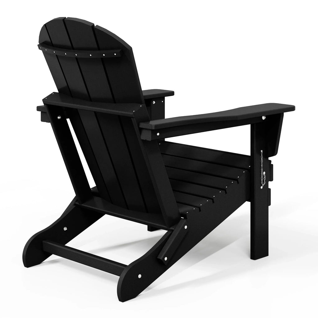Polytrends Laguna Fade Resistant All Weather Outdoor Patio Folding Adirondack Chair
