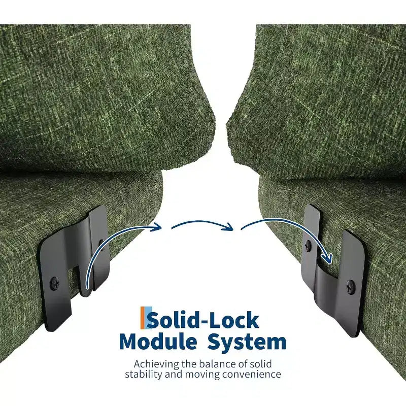 Modulares 2-Sitzer-Sofa aus Chenille-Stoff, Cloud-Sofa mit hoch belastbarem Schaumstoff, kompaktes Sofa ohne sichtbare Füße für kleine Räume