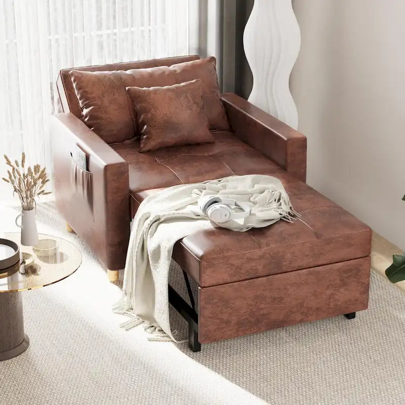 Poltrona-cama ajustável, convertível em 3 funções, várias cores, para 1 pessoa
