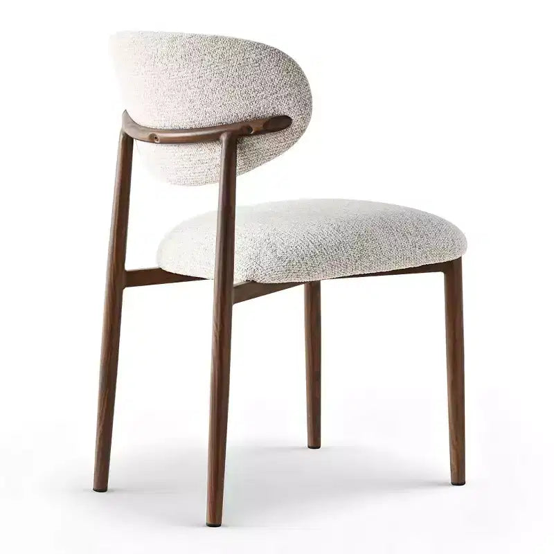 Ensemble de 4 chaises de salle à manger modernes rembourrées avec dossier incurvé, chaises d’appoint sans accoudoirs à structure en fer pour salle à manger et cuisine-Panipeachy
