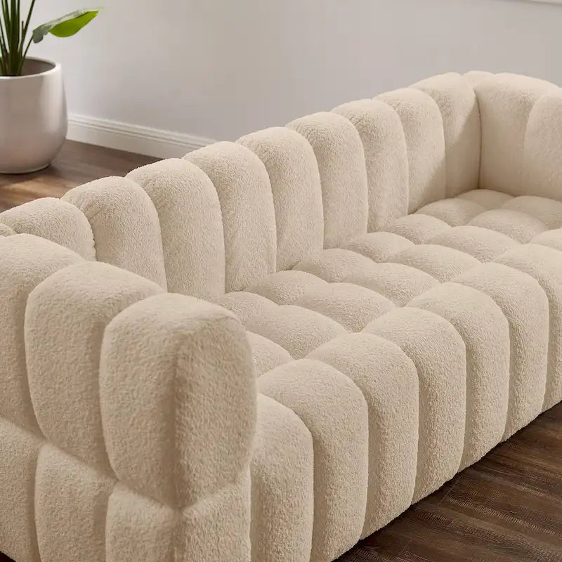 85 modernes Waffelstoff-Sofa, komfortables Freizeitsofa