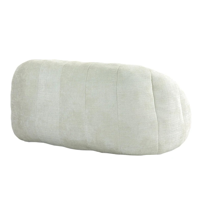 Witte chenille loungefauteuil van 63,78 met schuim met hoge dichtheid