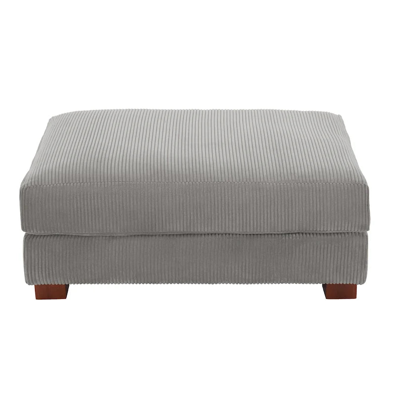 Pouf moderno oversize in tessuto a coste