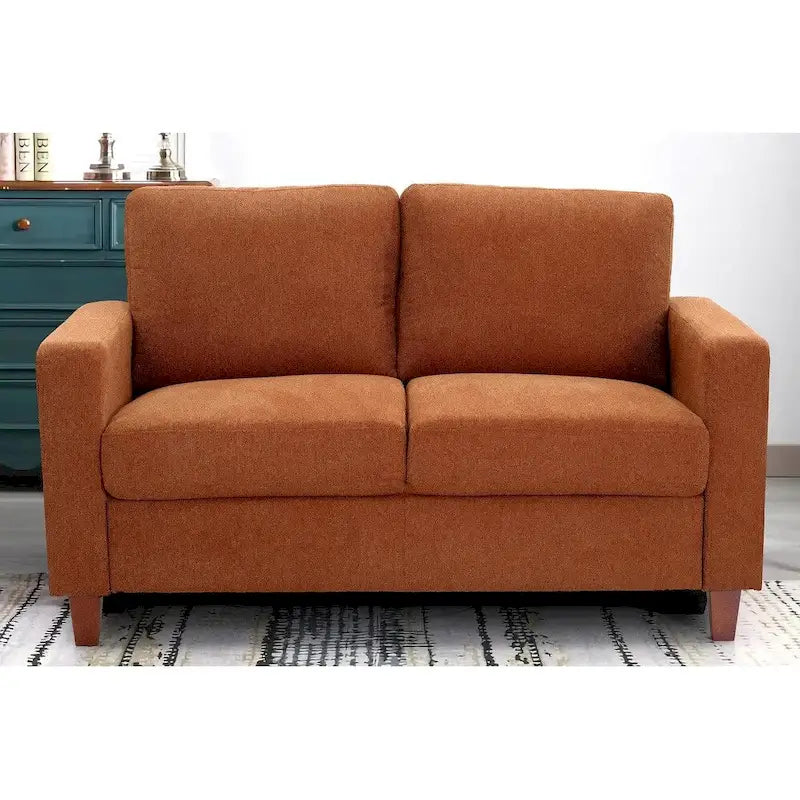Miles modernes Zweisitzer-Sofa im Mid-Century-Stil mit wendbaren Rückenkissen, groß