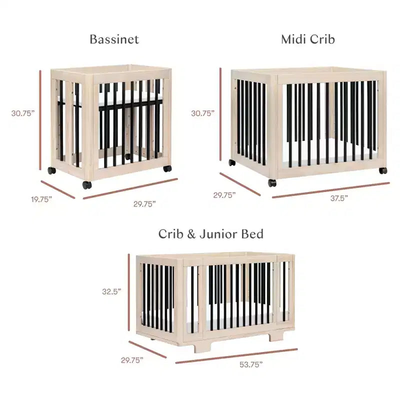 Berço convertível Babyletto Yuzu 8 em 1 com kits de conversão para todas as fases