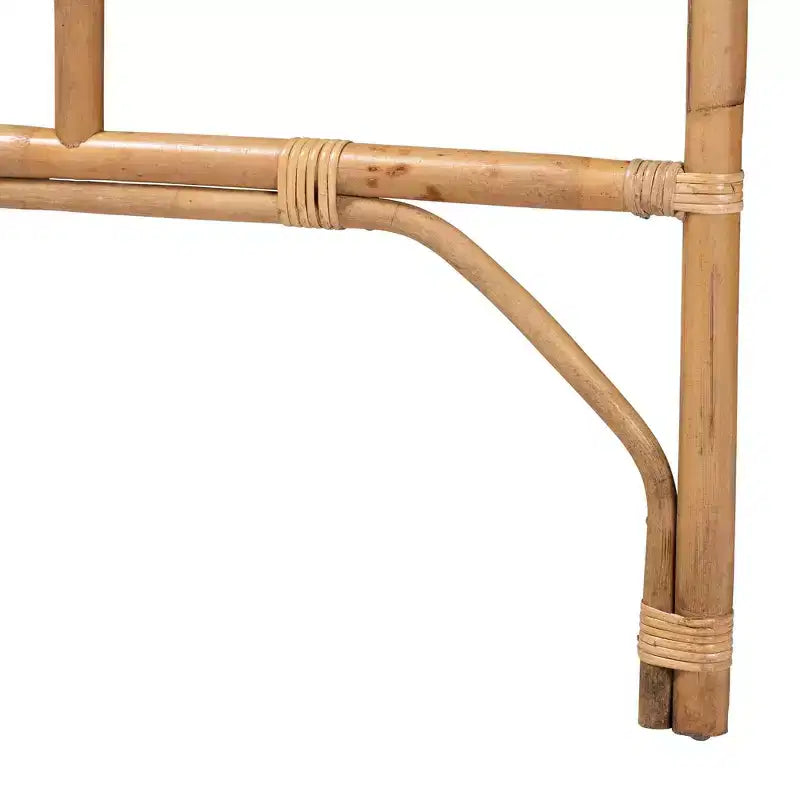 Cabeceira de cama em rattan natural, castanho