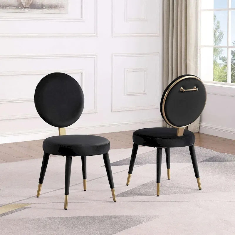 Morden Fort modernes Luxus-Esszimmer-Set mit rundem Tisch und 4 Stühlen, 5-teilig