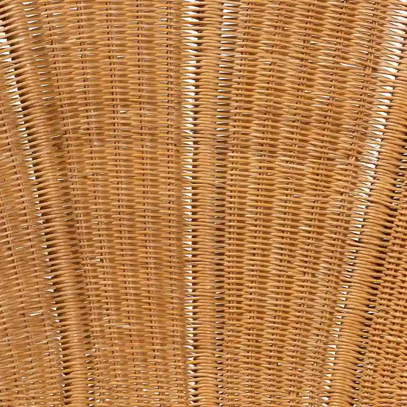Fotel akcentowy Blossom Bohemian Honey z rattanu, w kształcie kwiatu