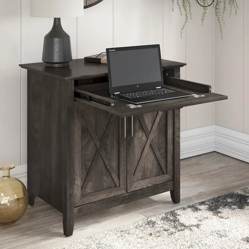 Bureau secrétaire Key West avec meuble de rangement, par Bush Furniture
