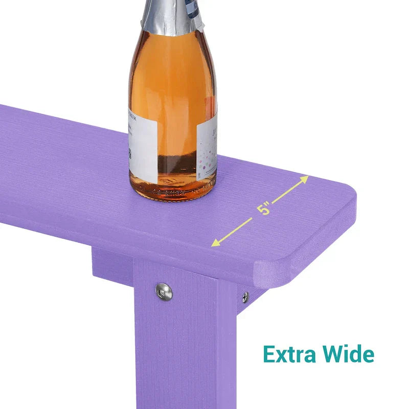 Conjunto de 4 cadeiras Adirondack de exterior em madeira resistente às intempéries Bonosuki