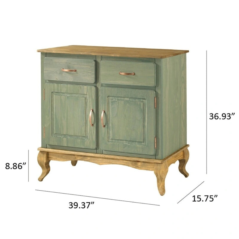 Credenza a buffet in legno verde
