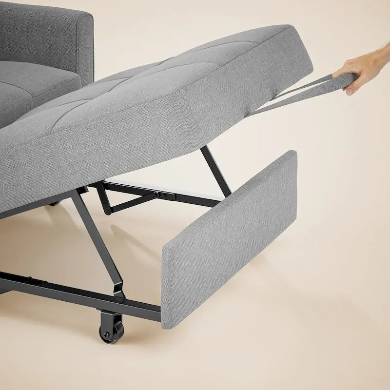 3-in-1 Pull-Out Sofa Bed Sleeper Chair , Convertible Adjustable Foldable Upholstered Lounge Couch