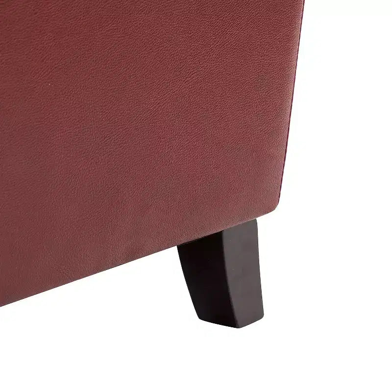 Conjunto de 2 cadeirões reclináveis Elisabete modernos, de costas altas, em pele genuína, com acabamento vintage de tachas, para sala de estar e quarto| ART OF LIVING DESIGNS