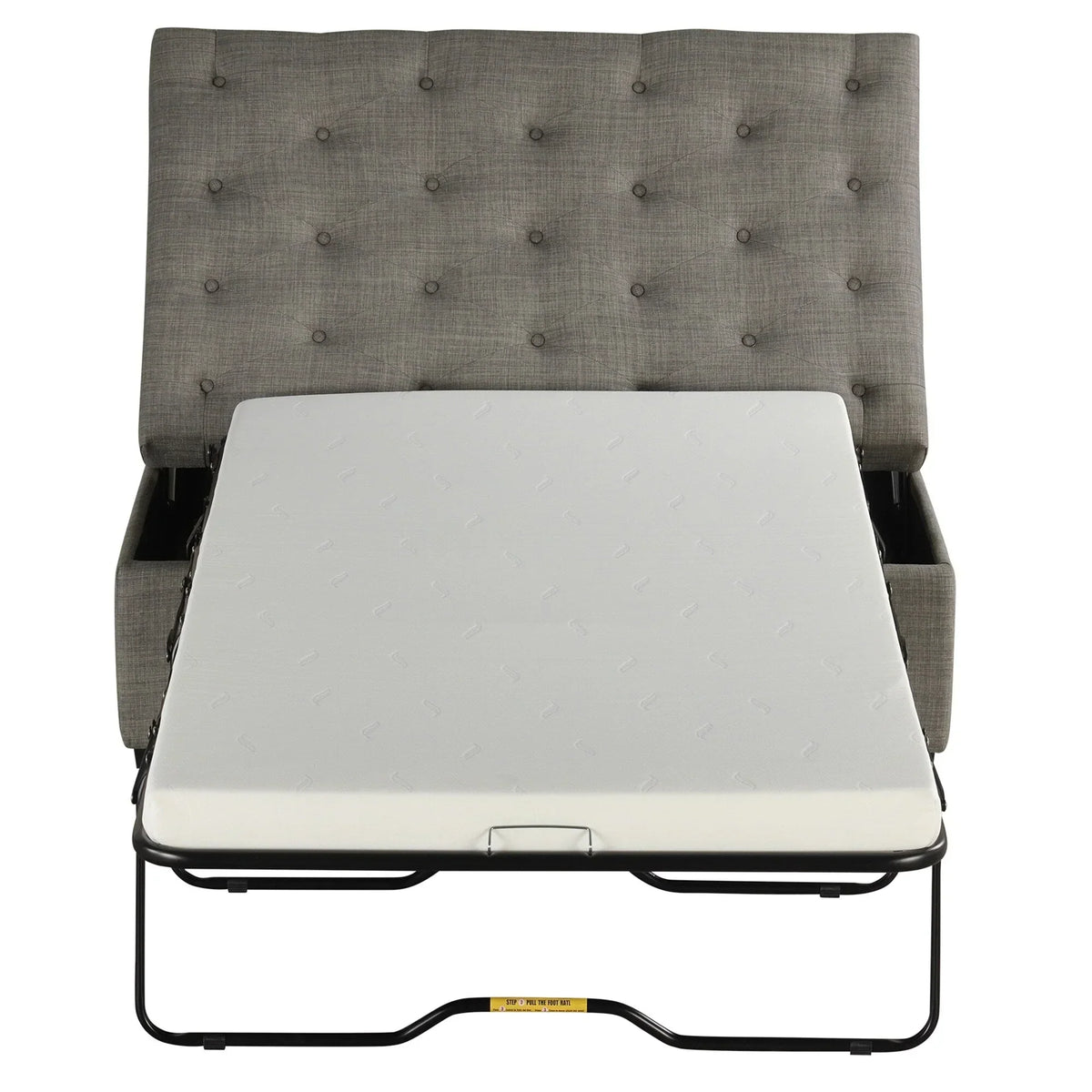 Canapé-lit pliant, pouf de 49,6 pouces avec canapé-lit pliant, pouf convertible faisant office de lit avec matelas à mémoire de forme et design capitonné