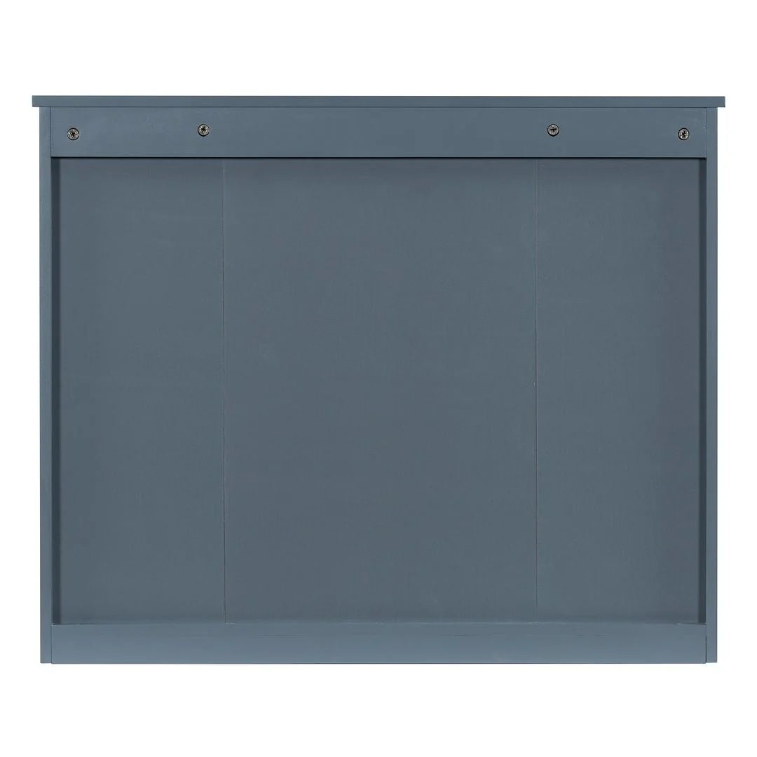 Moderne badkamermeubelset van 36 inch met wastafelblad, spiegelkast, 2 deuren en 2 laden