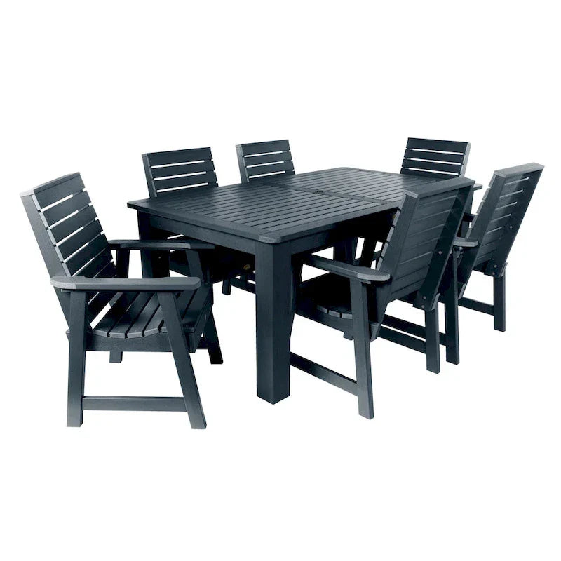 Conjunto de refeições exterior HIGHWOOD PROFESSIONAL de 7 peças, 42x72