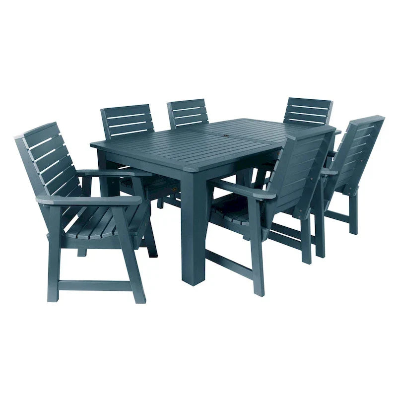 Conjunto de refeições exterior HIGHWOOD PROFESSIONAL de 7 peças, 42x72