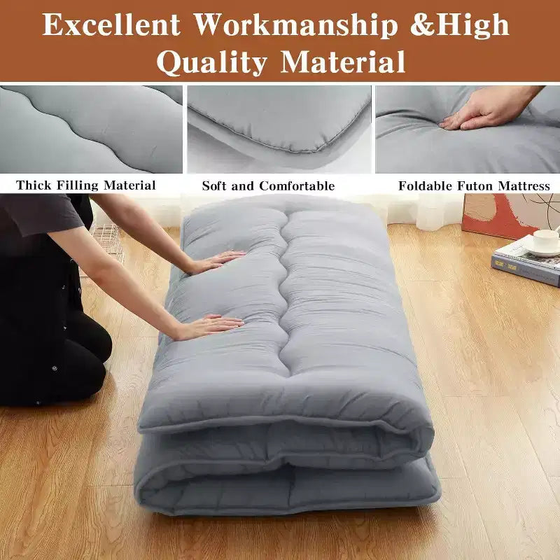 Colchão futon japonês, colchão dobrável para dormir no chão, esteira tatami para casa, colchão de campismo